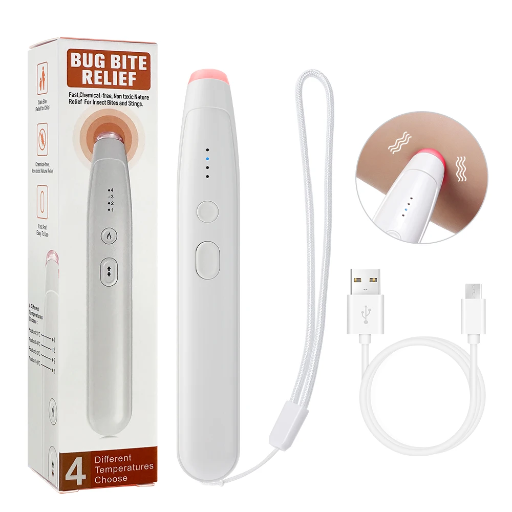 Rechargeable Portable Mosquito Insect Bite Relieve Itching Pen Chemical-Free Anti-Itch Natural Bug Bite Itch Pen for Adult Child