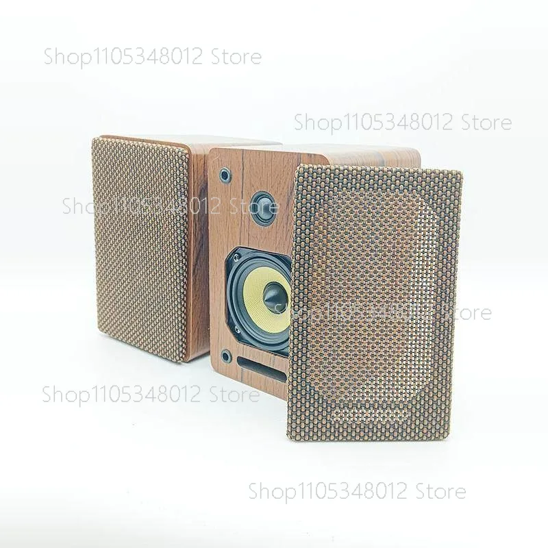 3 Inch 2 Way Bookshelf Speaker Yellow Fiber Cone Bullet Tweeter for Stereo