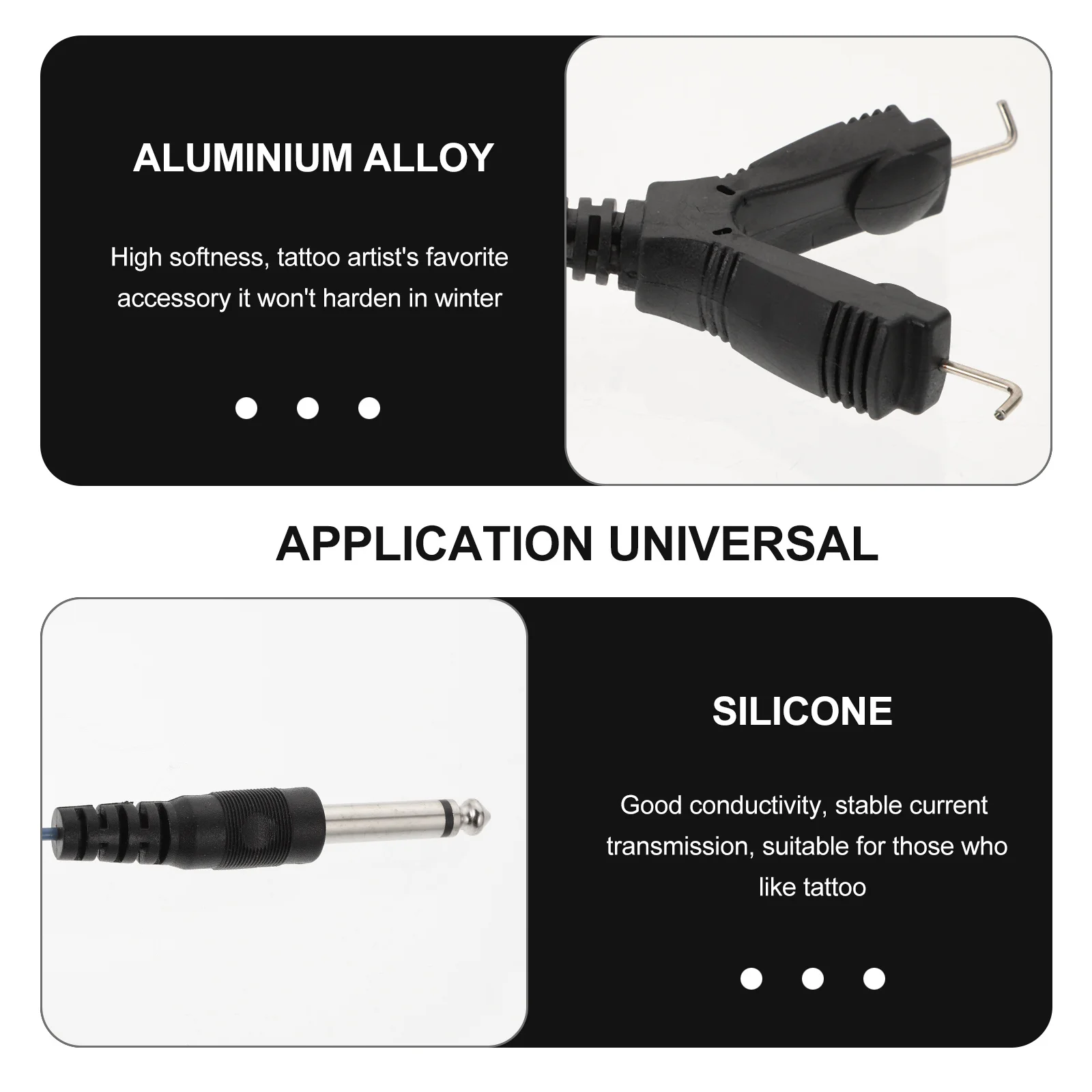 1pc 1.8M Coil Machine Hook Line Gold Plated Plug Low Loss Flexible Cable For Tattoos Machine Power Supply Durable Waterproof