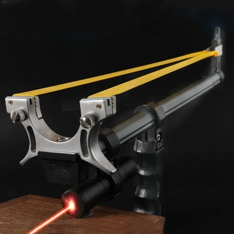 Hunting Slingshot Can Stretch The Length and High Precision Laser Aiming Outdoor  New Powerful Straight Rod Laser Slingshot