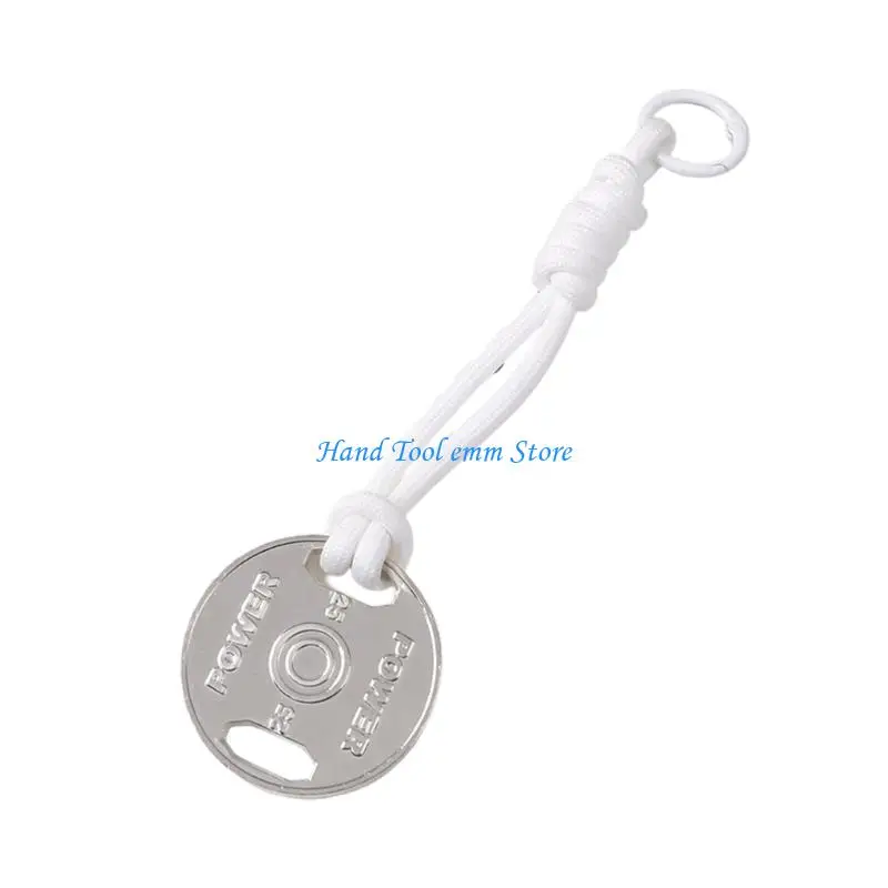 H37F Fitness Dumbbell Themed Keychain Decorative Metal Holder Gift For Sports Enthusiasts Organization Accessory