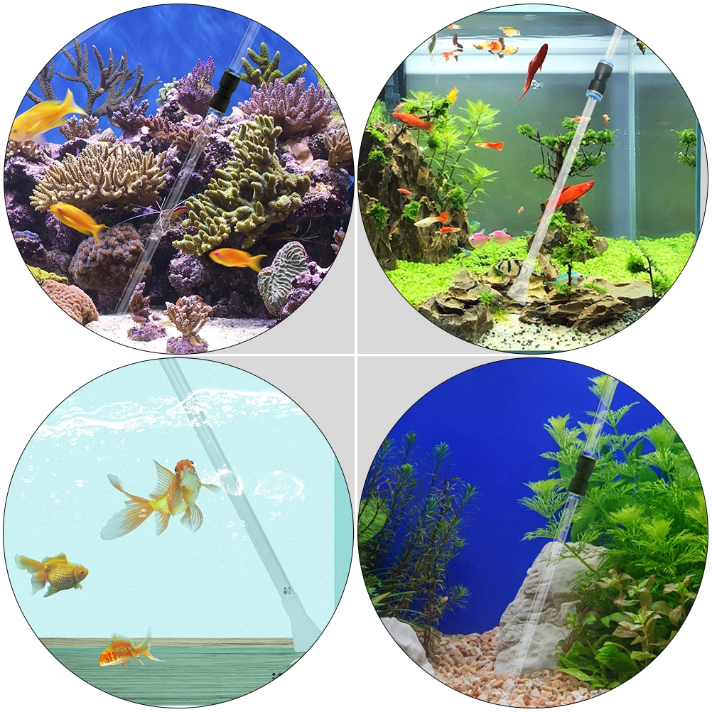 

Plastic Fish Tank Water Changer Aquarium Cleaner Long Nozzle Siphon Gravel Tool Mini Hose Durable Reusable Pet Supplies