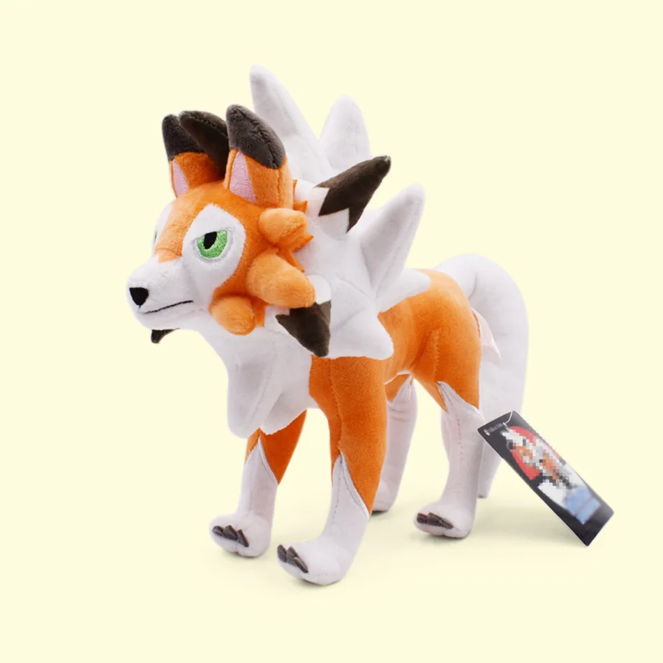 5 Styles Pokemon Plush Midday Form LycanrocMidnight Lycanroc Shiny Lycanroc Soft Stuffed Toy Dolls Christmas Gifts