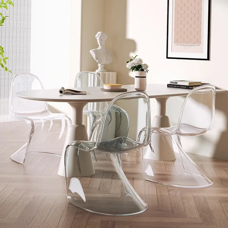 

Minimalist Computer Dining Chair Cafe Party Plastic Modern Lazy Room Chair Table Kitchen Floor Sillas De Comedor Home Furniture