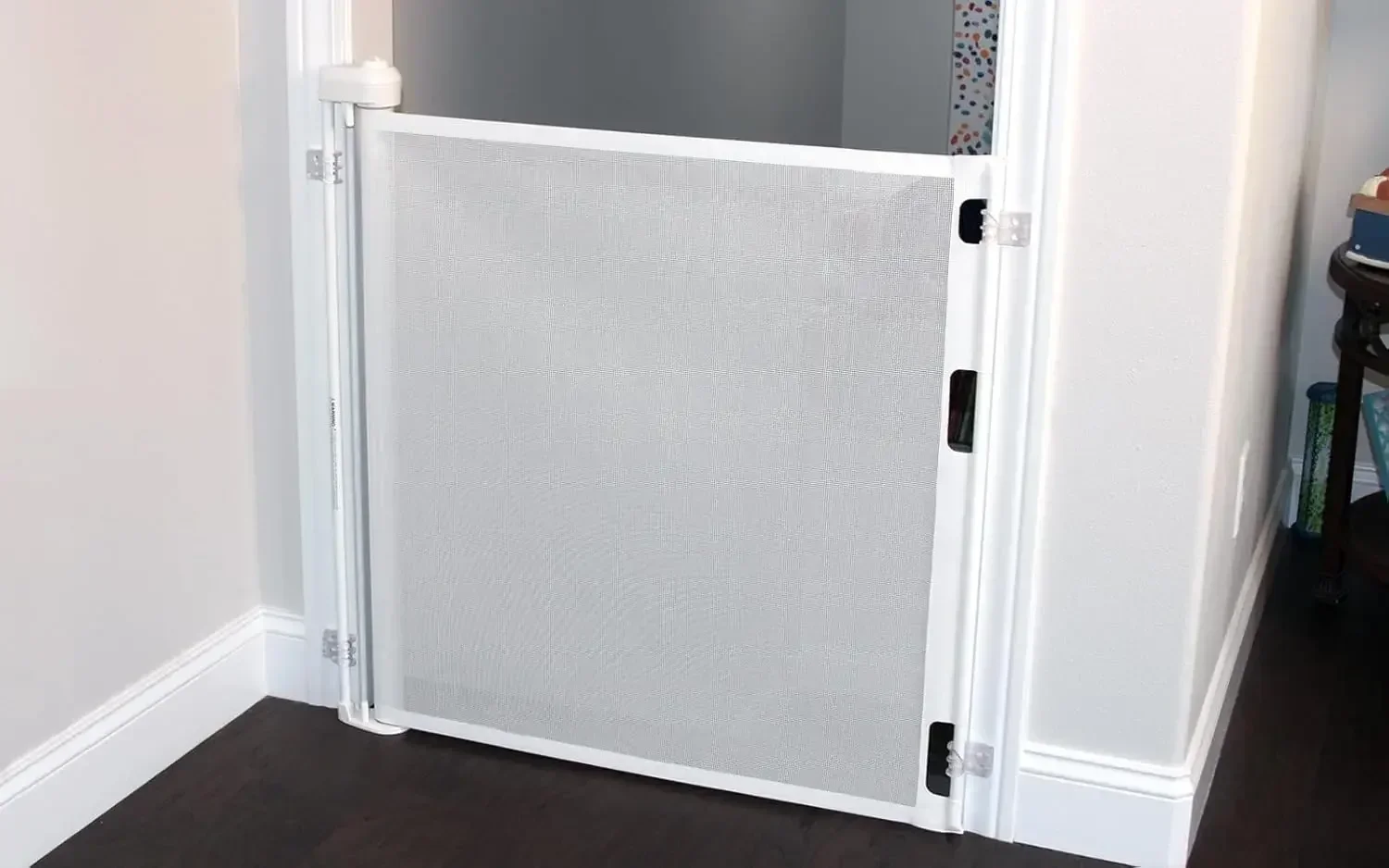 

Retract-A-Gate 52" White: The Original and only Made in USA Retractable Baby, Dog, & Cat Gate