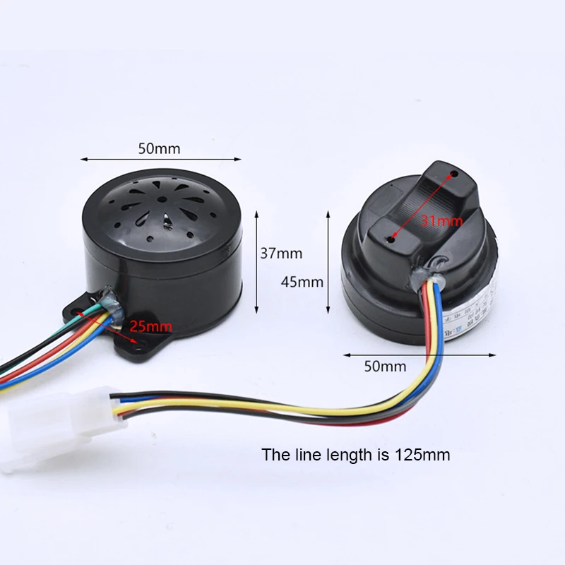 Tricycle Horn 48V/60V 3 In 1/4 In 1 Buzzer Steering E-bike Anti-theft Reversing Voice Horn E-bike Buzzer Electric Bike Accessory view 2