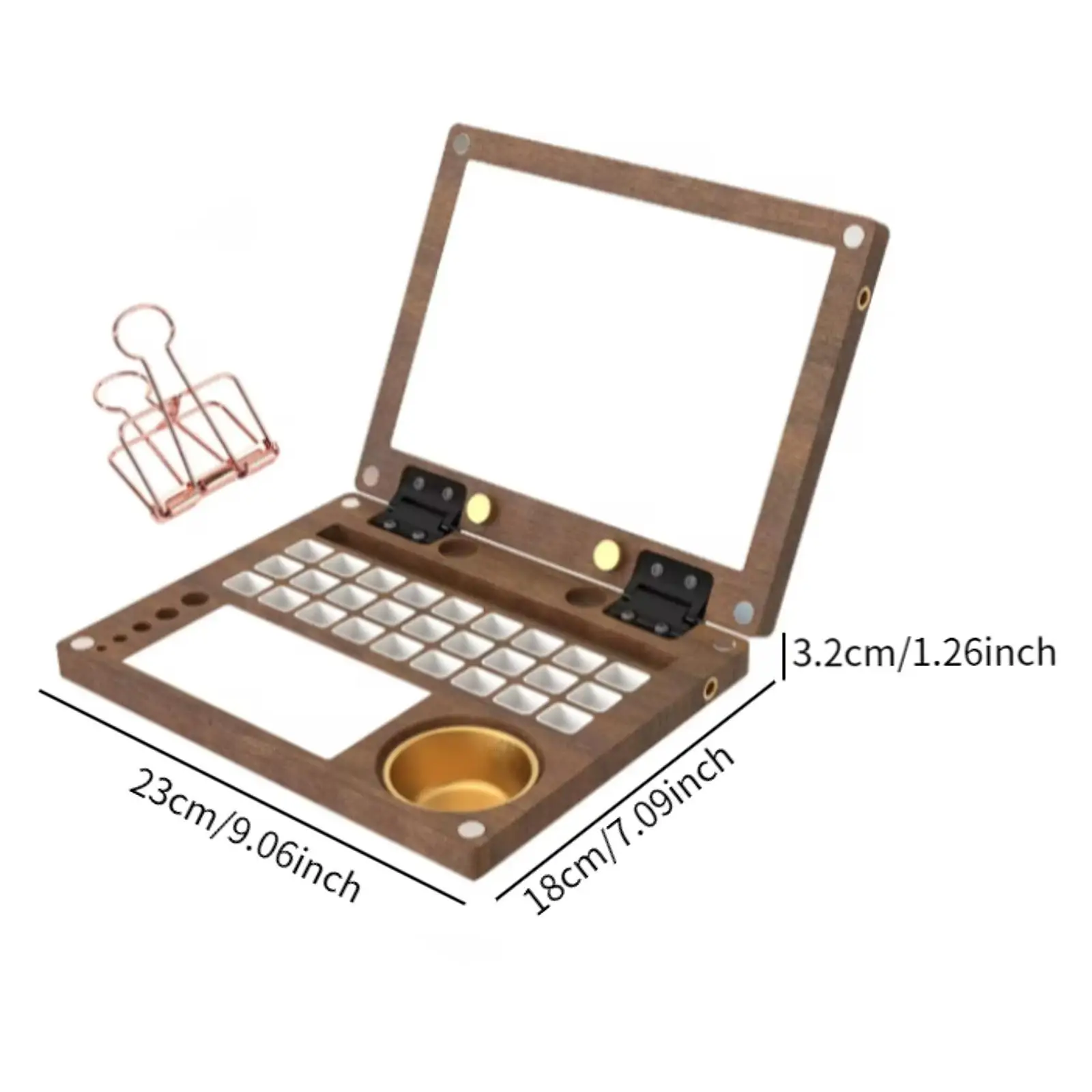 Portable Travel Watercolor Painting Palette Outdoor Sketching Wooden Paint Case Paint Tray DIY Watercolor Paint Palette Box