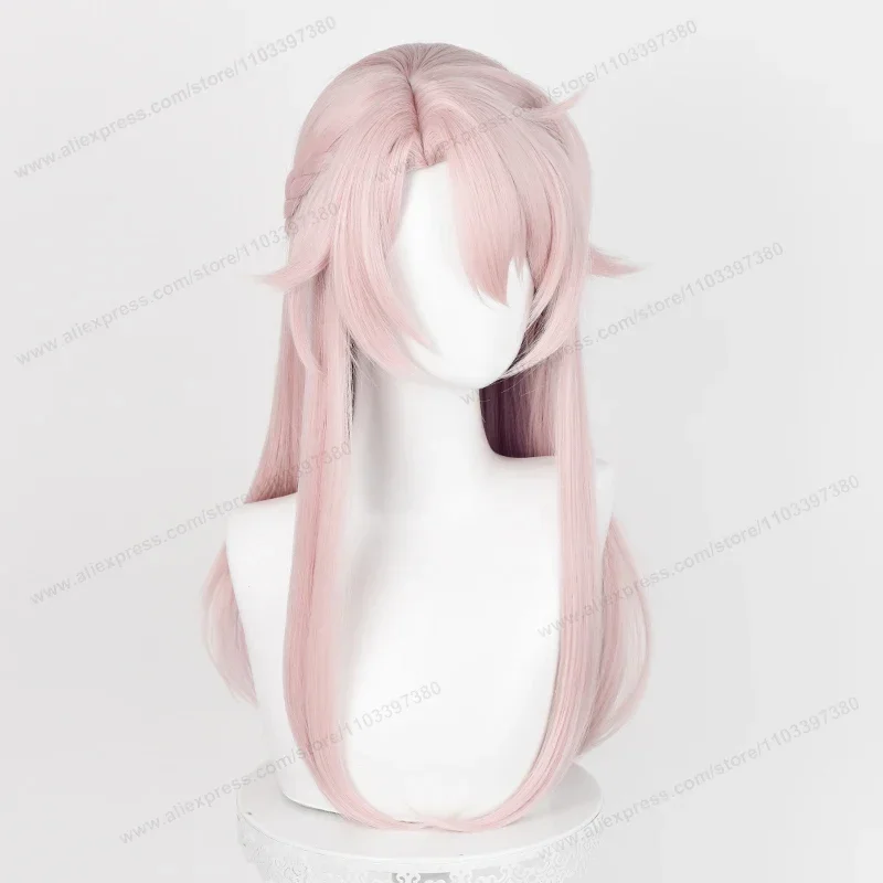 شعر مستعار اصطناعي من Jiao Qiu للنساء ، شعر مستعار مقاوم للحرارة ، شعر متدرج وردي ، قضيب نجوم هونكاي ، شعر مستعار طويل من الأنيمي ، 68-