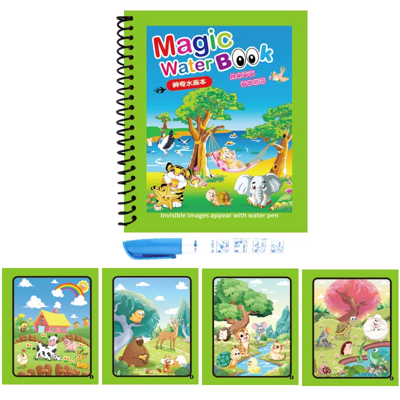 Ballery 5 Libros Mágicos De Agua Reutilizables – Set Con 5 Bolígrafos Para Colorear Sin Manchas