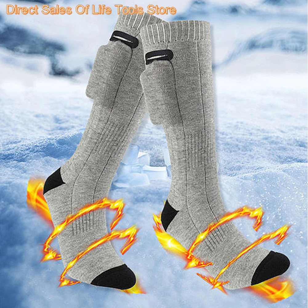 Chaussettes unisexes isolées thermiquement avec USB, chaussettes chauffantes électriques, bottes métropolitaines, chaussures de camping et de ski,