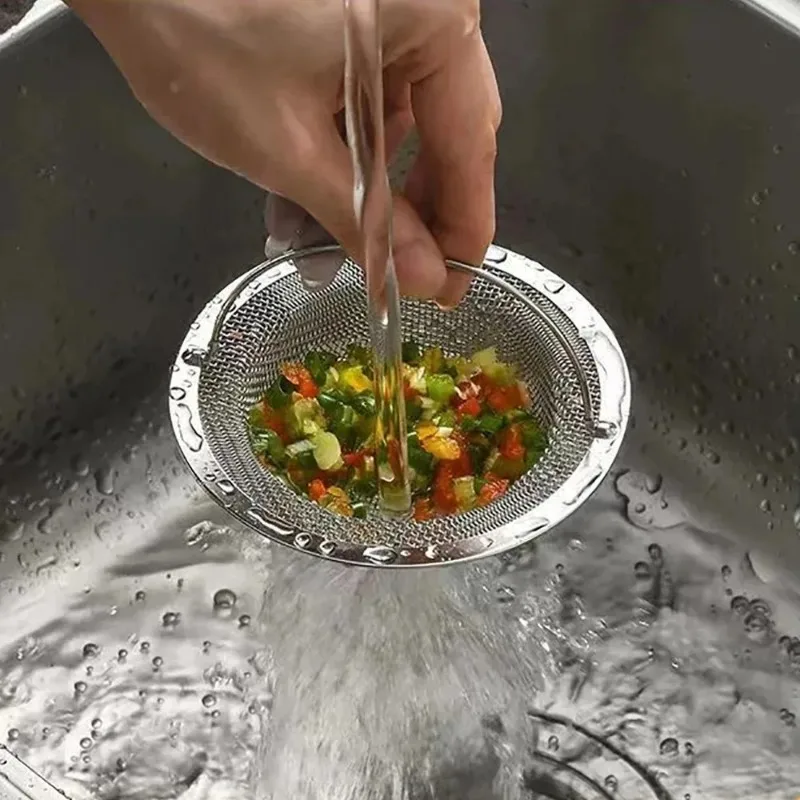 HOT Kitchen Sink Strainer Stainless Steel Sink Mesh Strainer Vegetable Washing Basin Strainer Universal Garbage Drainage Basket