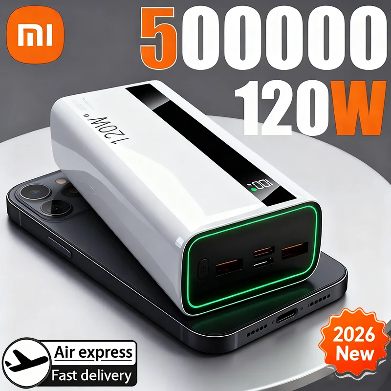 Xiaomi 500000mAh 120W شحن سريع للغاية عالي السعة قوة البنك بطارية خارجية شاحن بطارية محمول آيفون سامسونج #1