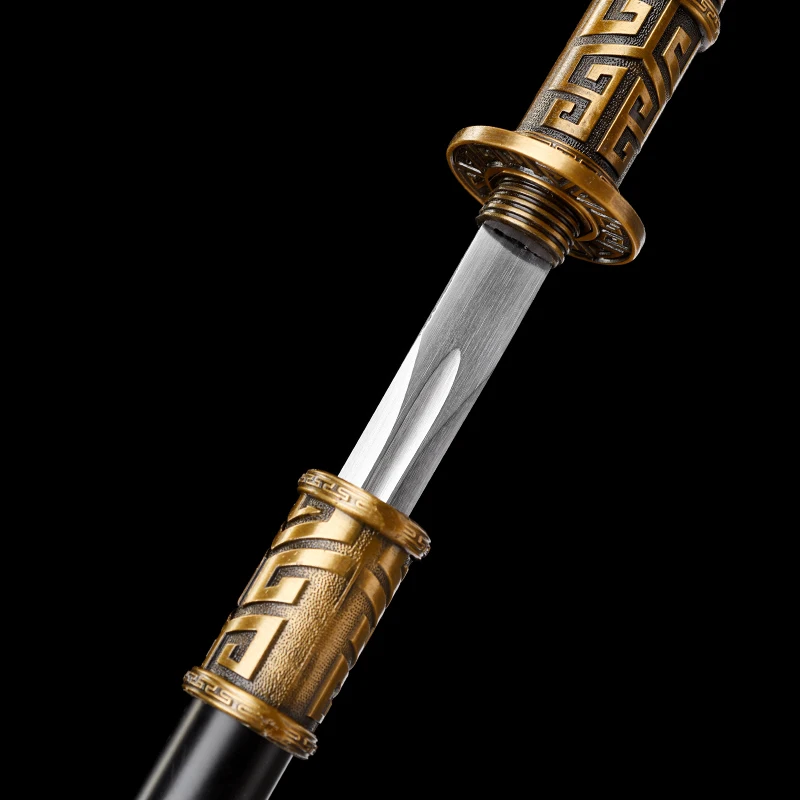 Chinese Staff Swords T10 Steel Blade Sharp Ready Battle Real Handmade Japanese Samurai Katanas Reverse Connection Ninja Sword