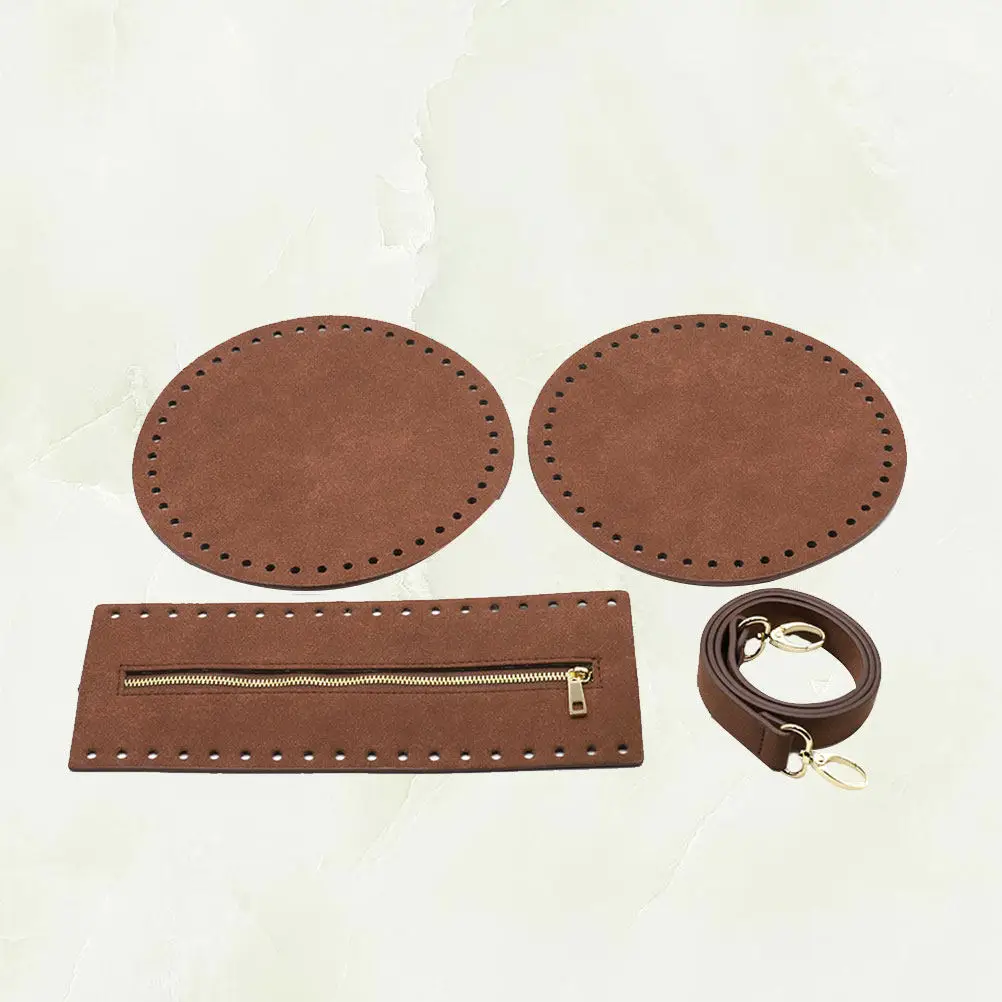 

1Set DIY Backpack Kit PU Bottom Zipper Cover Shoulder Strap Durable Accessories for Handmade Bag Materials