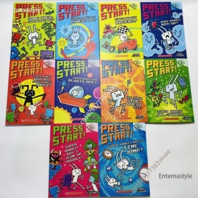 10 Books English Press Start!Super Rabbit Boy Reading Edition Scholastic Branches Children Cartoon for Kid