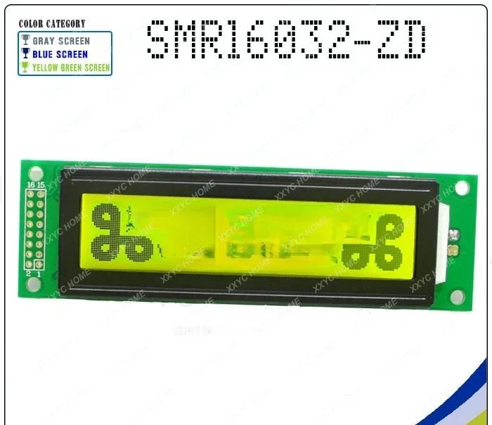 16032zd Chinese Character Library LCD Screen Module 5v3.3v Yellow Screen Serial Parallel Port Lcd16032 Led Dot Matrix Screen