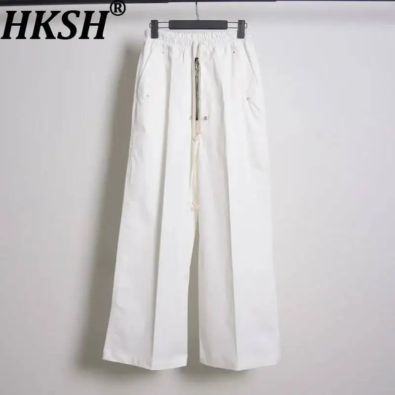 

HKSH Spring New Men's RO Style Wide-Leg Straight Bell-Bottom Pants Business Casual Unisex Elegant British Fashion Casual HK24433