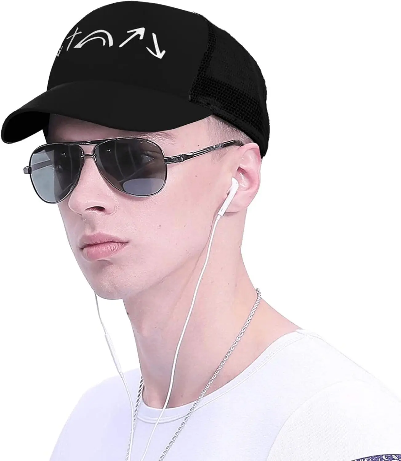 قبعة صيد السمك من He Cames He Died He Roses من الخلف للرجال والنساء، قبعة كرة شمسية قابلة للتنفس