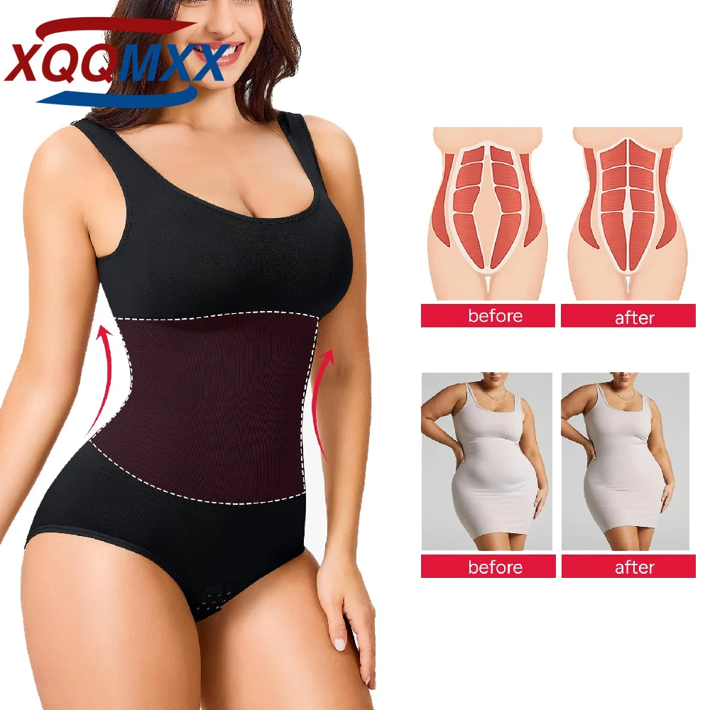1PCS Women Seamless Shapewear Bodysuit Tummy Control Faja Waist Trainer Firm Sculpt Slimming Going Out Tops