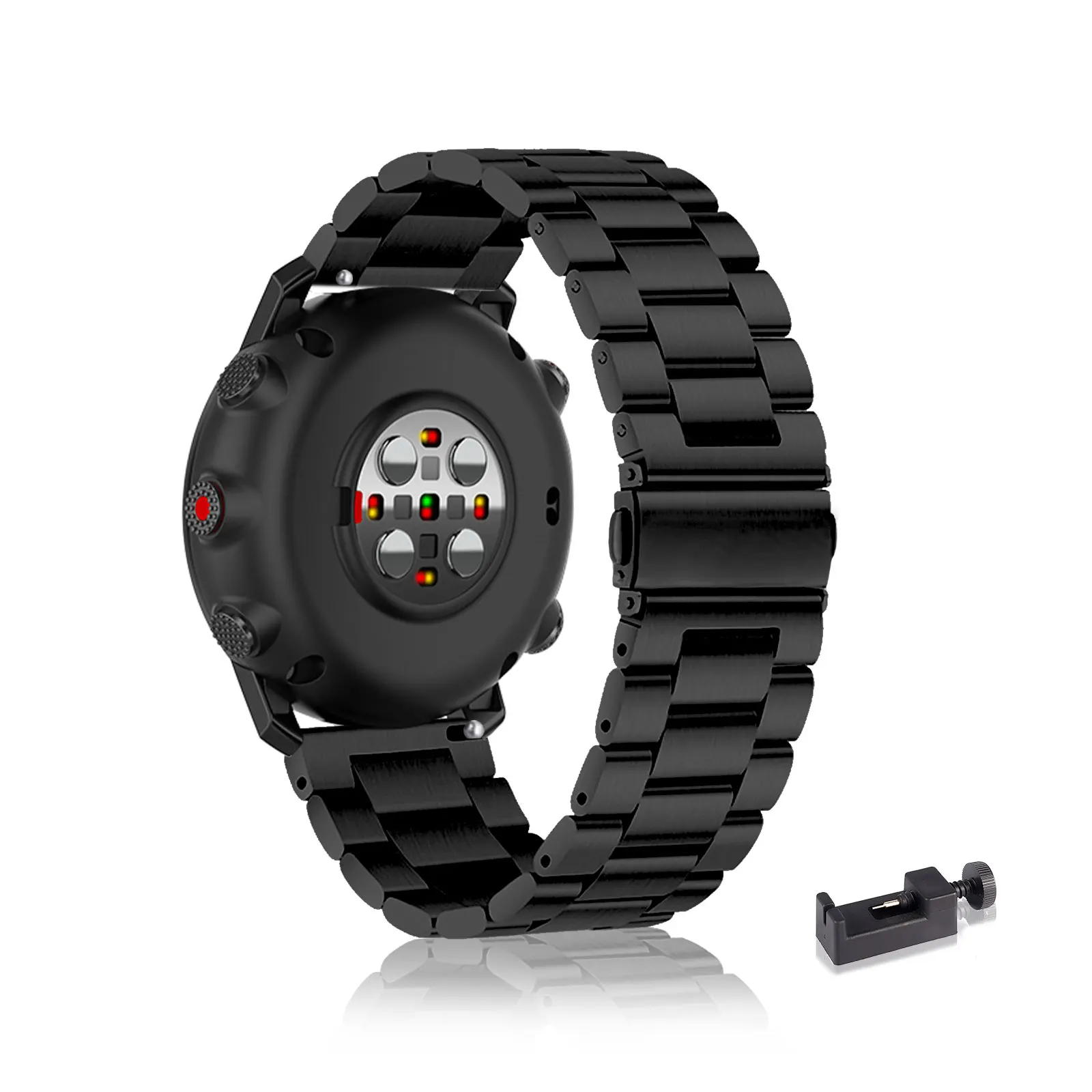 Stainless Steel Bands for Polar Grit X/Grit X Pro Band, Three Columns Metal Replacement Strap