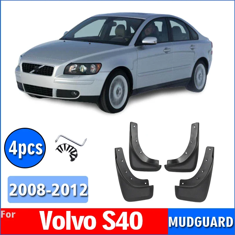 

FOR Volvo S40 2008 2009 2010 2011 2012 Mudguard Fender Mud Flaps Guards Splash Mudflaps Car Accessories Front Rear 4pcs