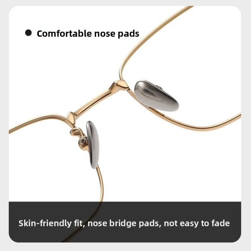 SZTZX موضة خفيفة النظارات الطبية التيتانيوم النقي مكافحة الضوء الأزرق مستطيل قصر النظر نظارات نظارات القراءة التقدمية #4