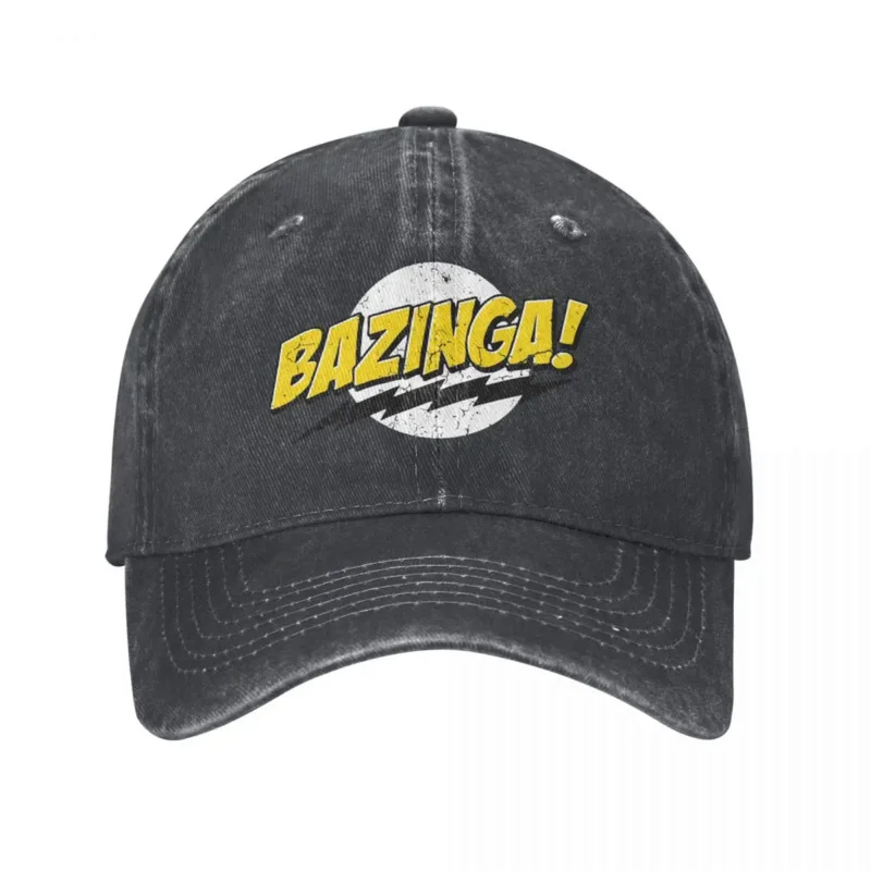 Classic Bazinga The Big Bang Theory Baseball Caps Unisex Distressed Washed Cap Sheldon Cooper Geek TBBT Outdoor Running Caps Hat