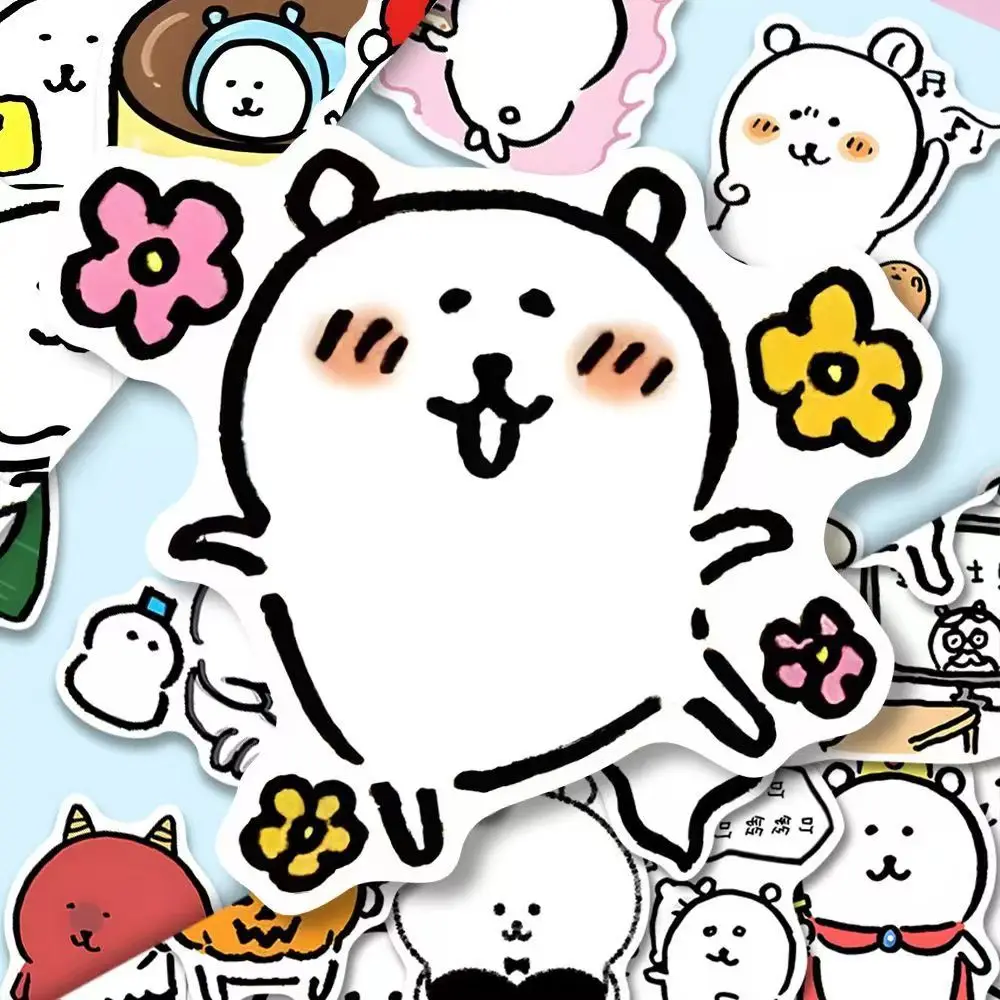 Cute Self-deprecating  Joke Bear Stickers Simple Drawing Nagano Hand Account Material Tablet Room Desktop Decoration Stickers