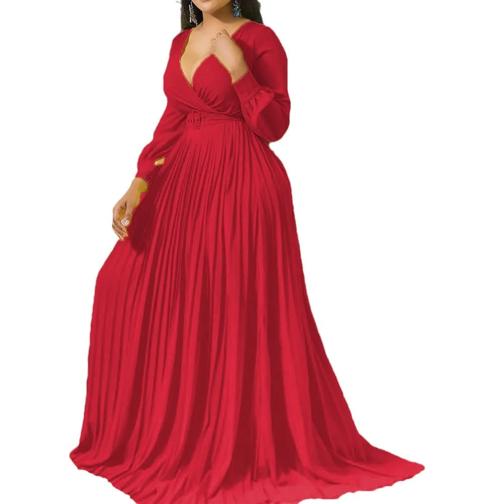 

Customized 5XL African Dresses for Women 2025 Summer African Women Plus Size Long Sleeve Yellow Long Dress African Clothescustom