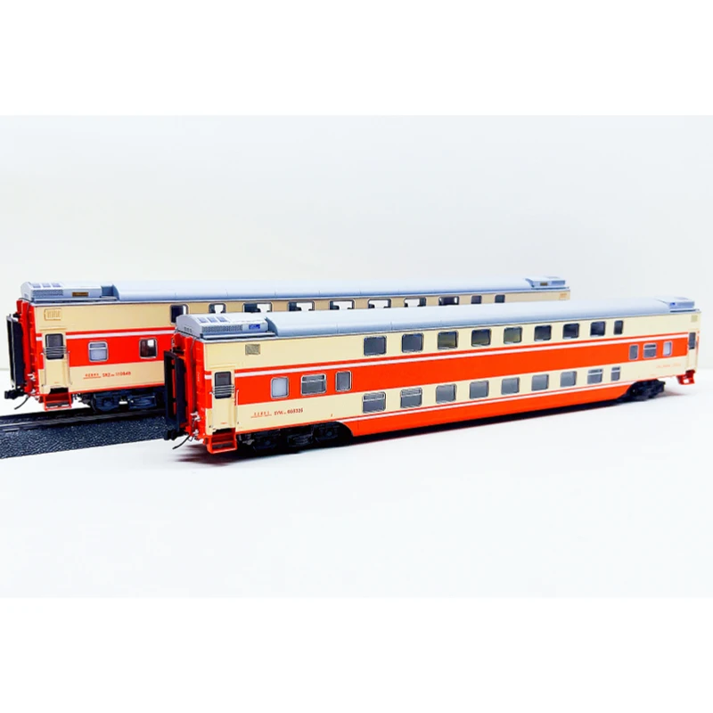 HO 1/87 รถไฟรุ่น SRZ/SYW 25B Double Decker Passenger Carriage รถไฟรุ่นของเล่นของขวัญ