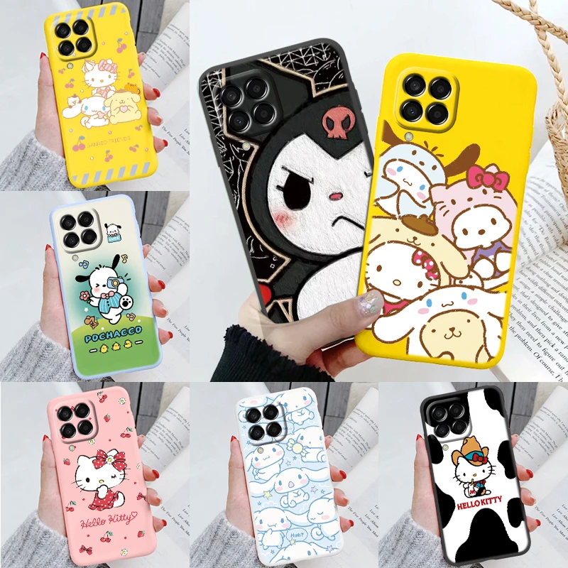 For Samsung Galaxy M33 M53 5G Phone Case Sanrio Pompom Purin Cinnamoroll Anime Cartoon For Samsung Galaxy M33 Shockproof TPU Bag