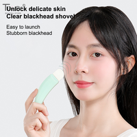 1PCS Facial Skin Scrubber Blackhead Remover Spatula With Cover Face Spatula Exfoliator Deep Cleansing Skin Care Tool