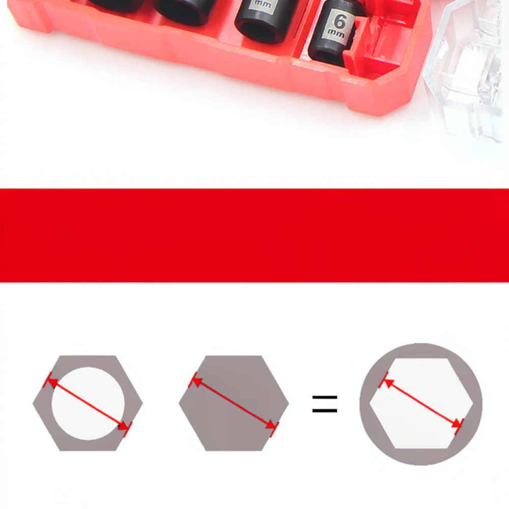 8mm Strong Magnetic Socket Set Deep Hole Nut Driver Bit For Impact Drill Driver Screw Tightening Repair Equipment