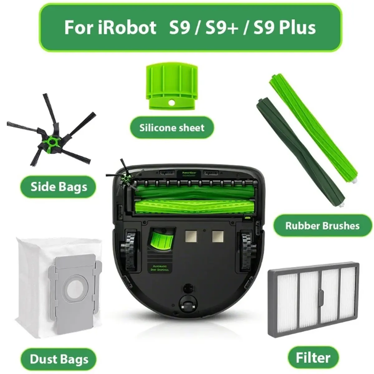 High Quality Main Roll Side Brush Dust Bag for S9 9150 S9+ Plus Robot Vacuum Cleaner Parts Hepa Filter