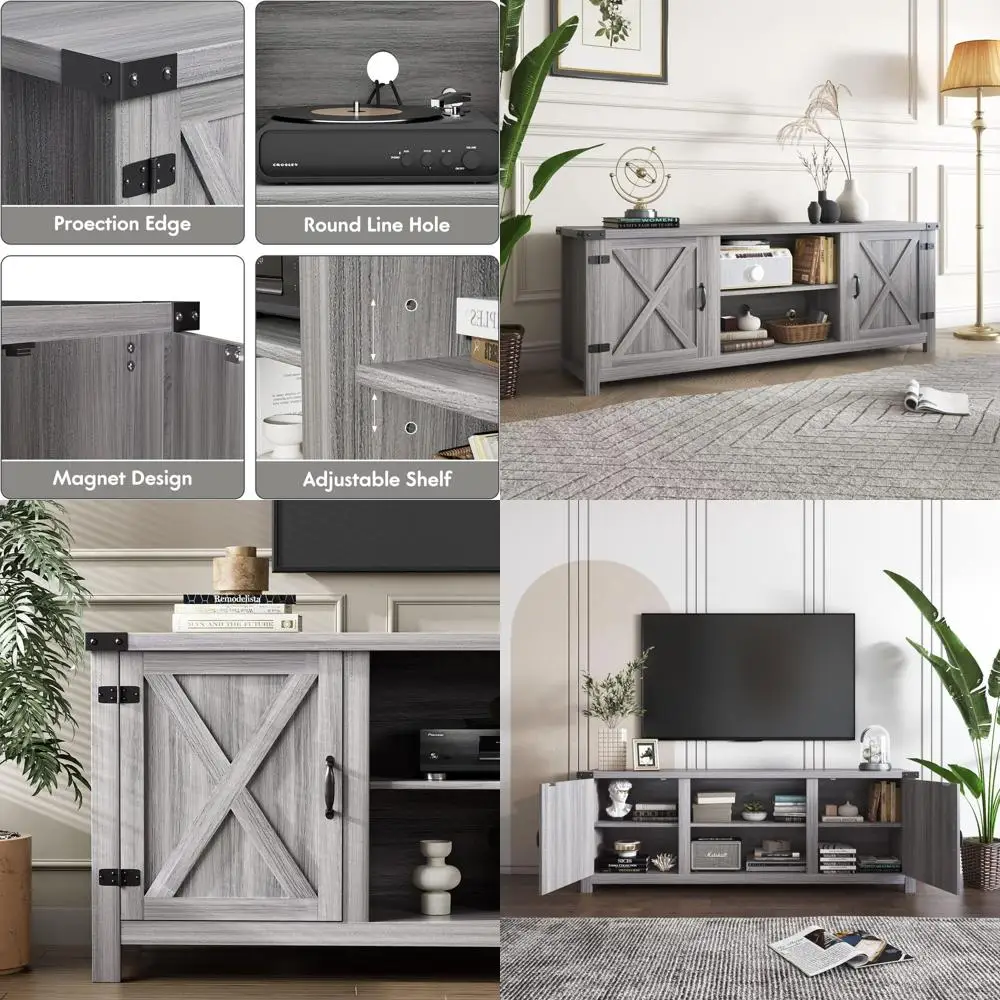 Gray Wash 65 Tv Far…