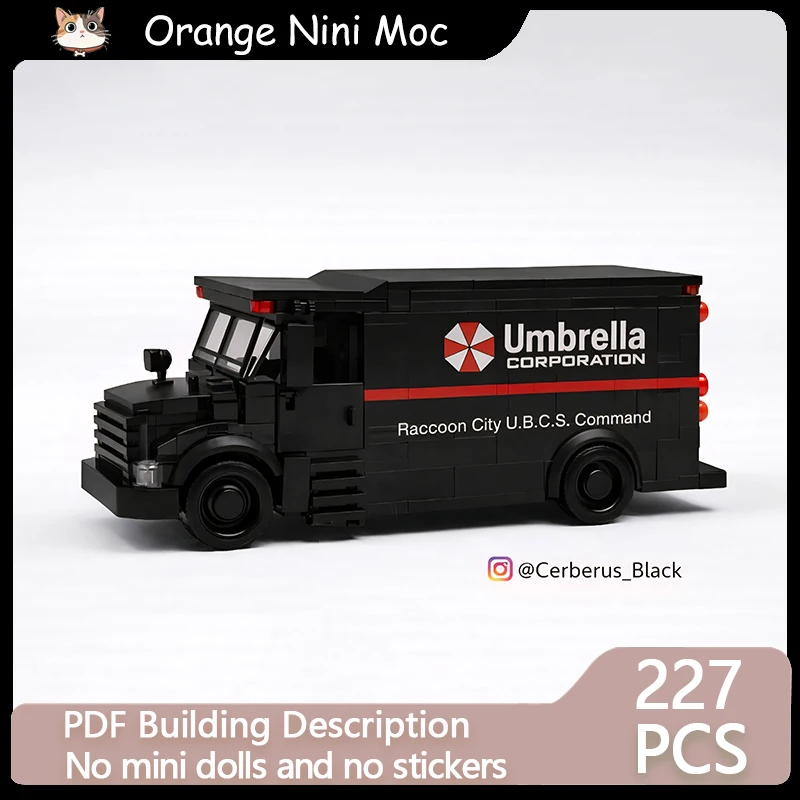 

City Car Model MOC Building Bricks Black Cash Transport Vehicle Modular Technology Gifts Holiday Assemble Children Toys Suit