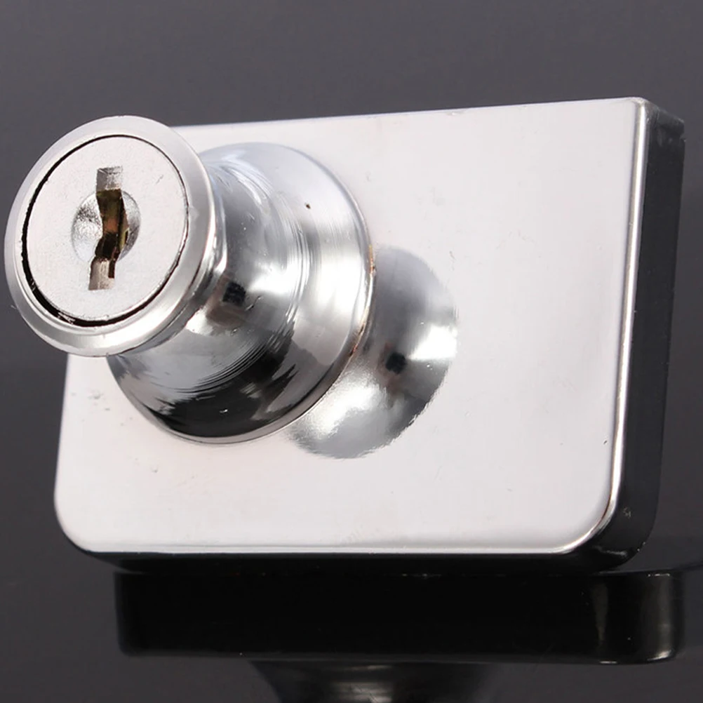 

1pcs 5-8mm Zinc Home Door Locks Keys No Heavy Duty Door Lock Drilling Glass Showcase Lock Easy Install Security Hardware