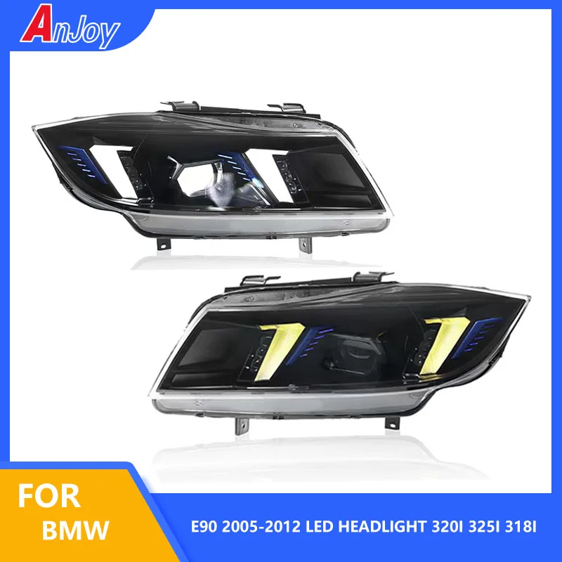 

For BMW E90 Headlight 2005-2012 LED Headlights 320i 325i 318i DRL Turn Signal High Beam Angel Eye Projector Lens