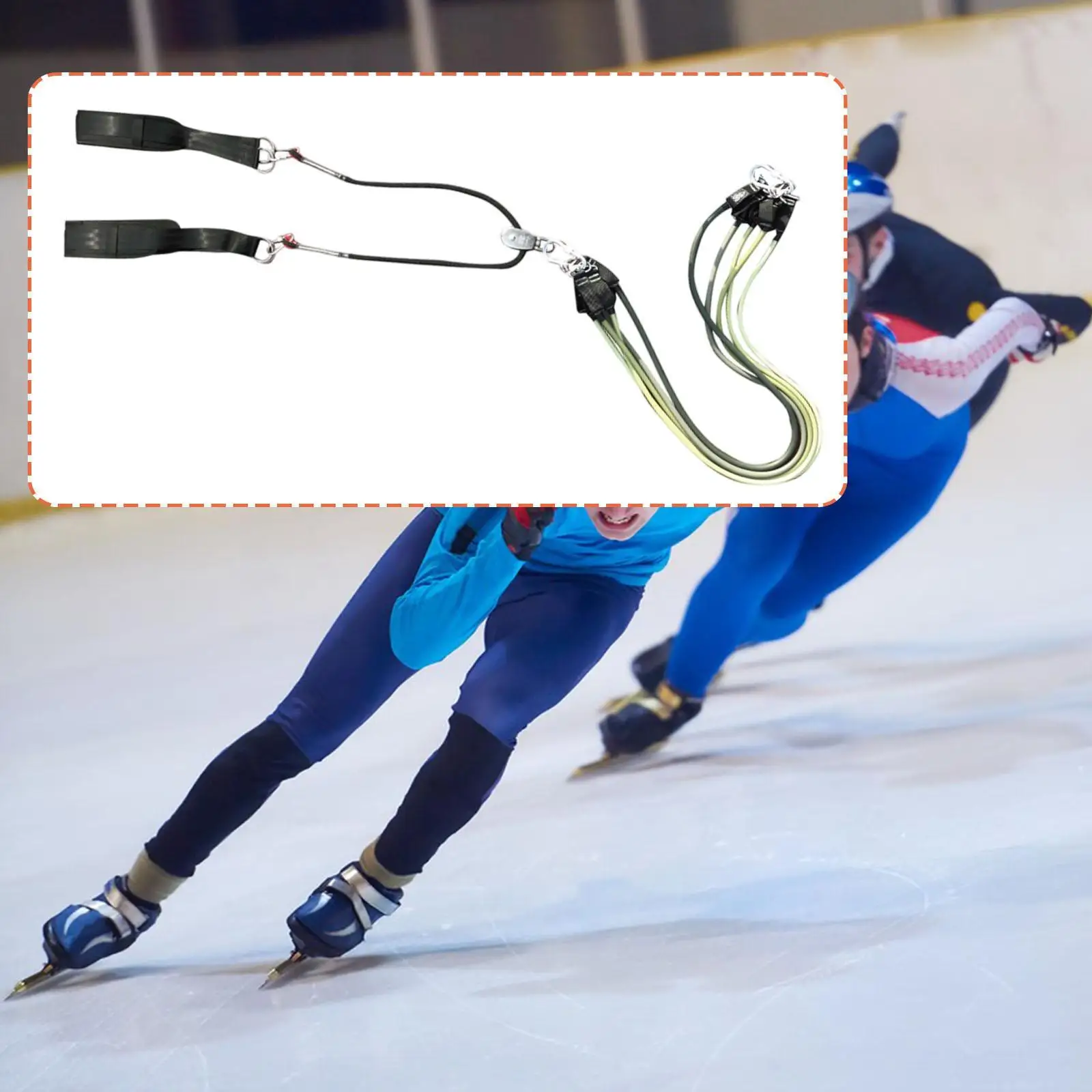 

Эспандер для катания на коньках, тяговый ремень, регулируемая поддержка кроссовок для катания на коньках и силовых тренировок ног