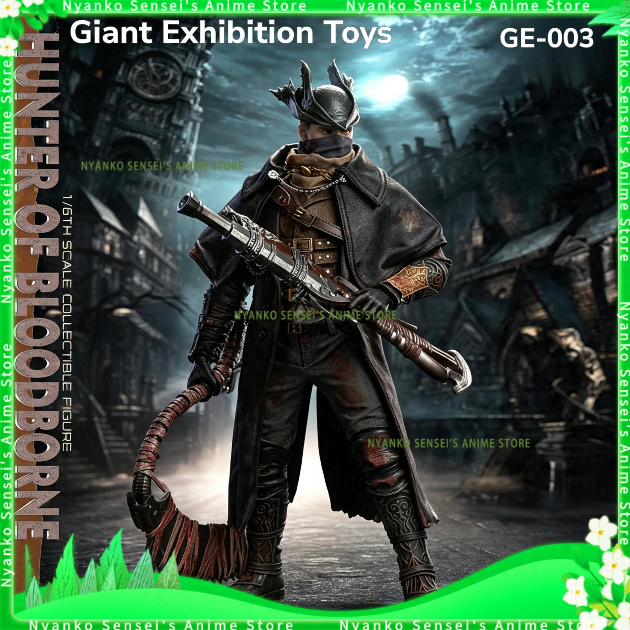 In Stock Giant Exhibition Toys GE-003 1/6 Bloodborne Hunter Action Figure Trendy Toys Desktop Anime Model Doll Gift Collectibles