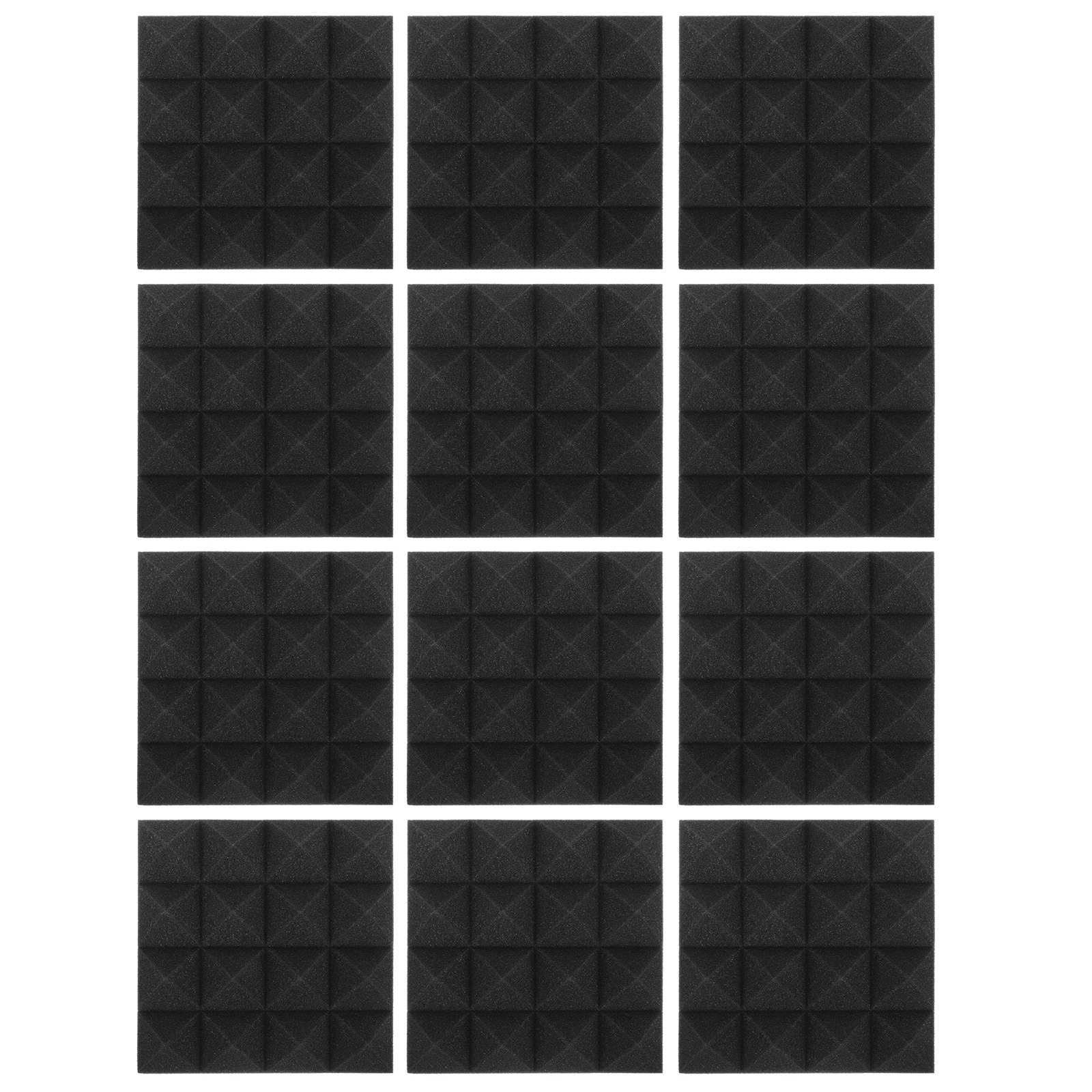 

12pcs Soundproof Cotton Wall Stickers Self Adhesive Acoustic Panels for Studio Bedroom Sound Absorption Dampening