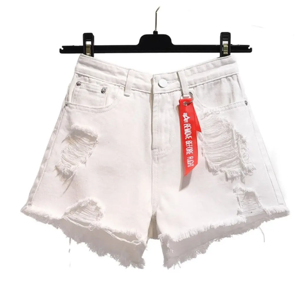 عارضة ممزق جان السراويل شرابة عالية الخصر السراويل القصيرة المتوترة الخام تنحنح كل مباراة الفتيات القصيرة المتعثرة