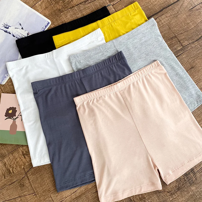 Modal Safety Pants Women's Summer Thin Three-quarter Length Anti-exposure High-waist Abdomen-shaping Shorts plus Size Tight P...