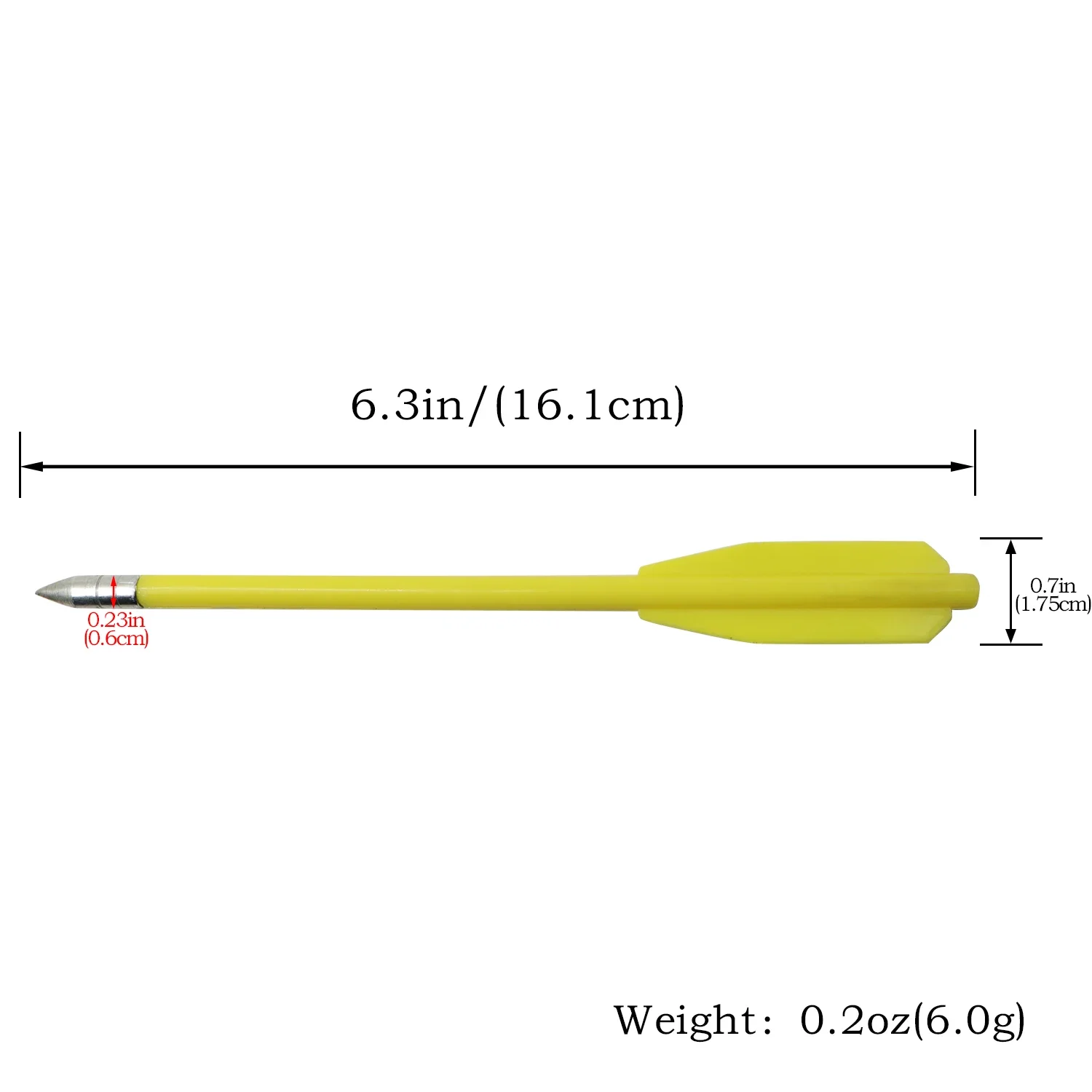Yellow Short Dart Outdoor Hunting Shooting Short Arrow Slingshot and Other Shooting Equipment Special Accessories