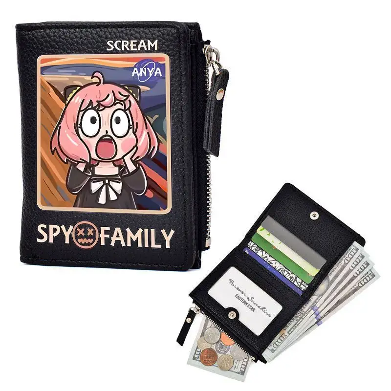 Ins Style Spy X Family Aniya Anime Merchandise Student Edition Wallet Short Two-In-One Coin Purse Anime