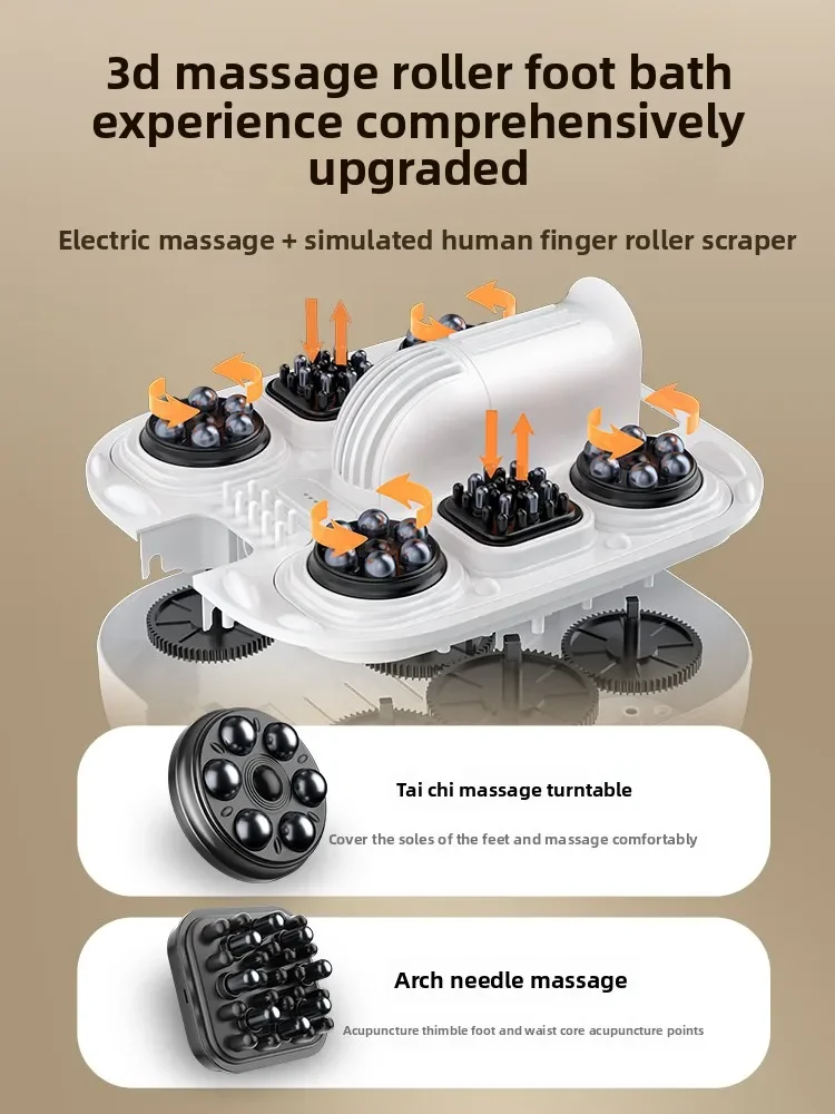 Footbath bucket fully automatic electric massage footbath heated household constant temperature high and deep footbath