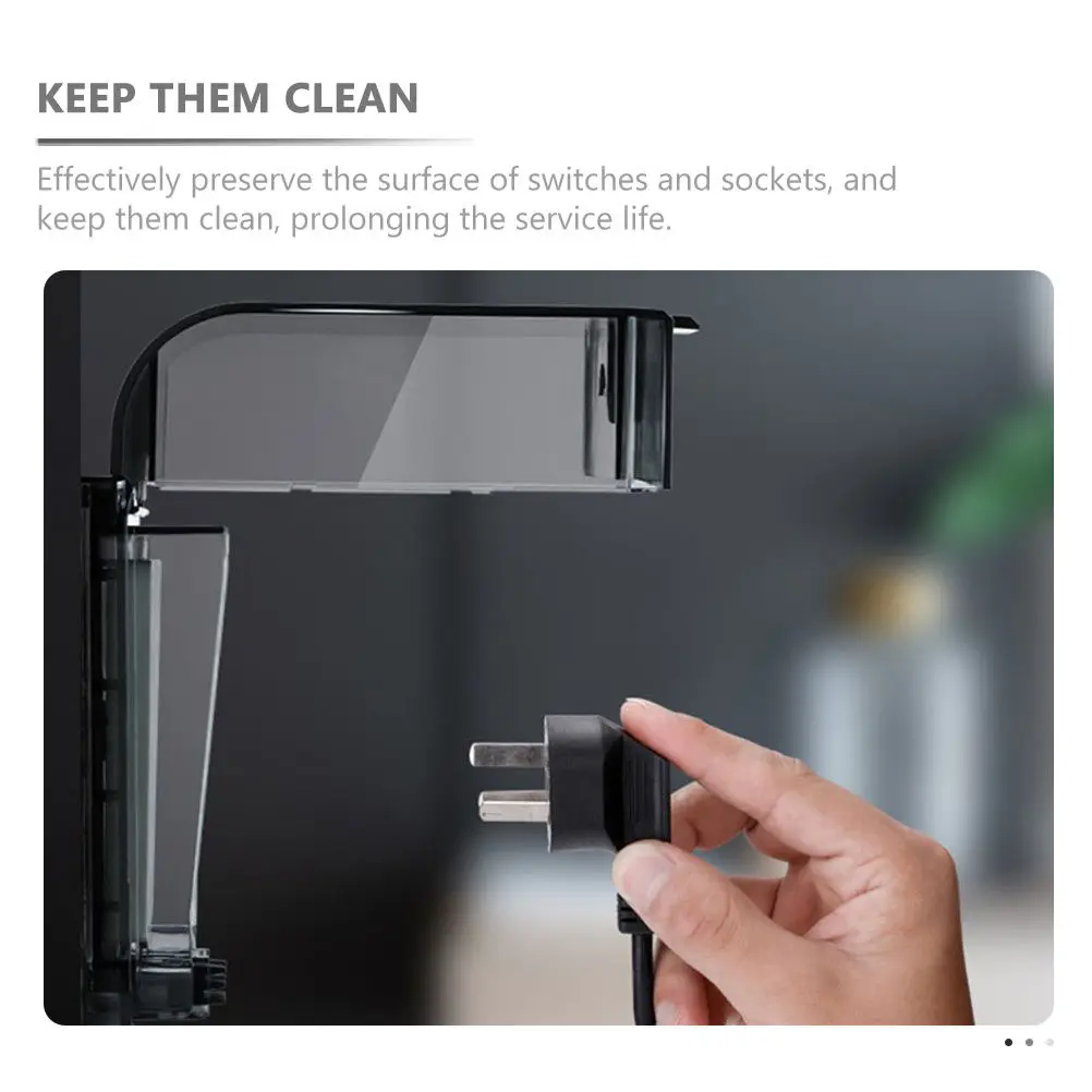 Household Waterproof Socket Cover Thickened Adhesive Switch Socket Protector Splash-Proof Dustproof Pc Material Wall Outlet Box