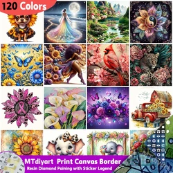 5D Diamond Painting Print Canva Border With Sticker Legend Woman Handmade Hobby Craft Kit Mosaic Flower Wall Art Work Home Decor