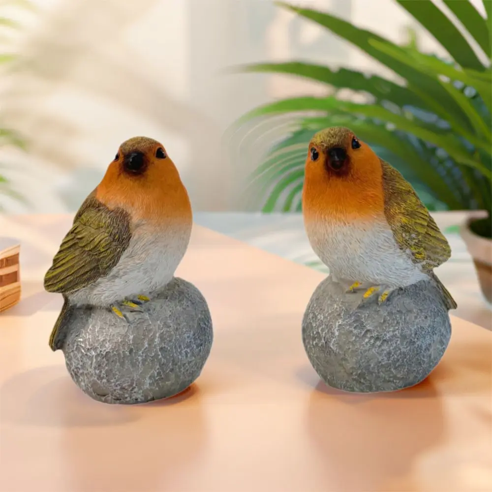 

Весенне-летняя мини-статуя птицы, изделия из смолы, реалистичная фигурка счастливой птицы, водонепроницаемая скульптура животного, поделки