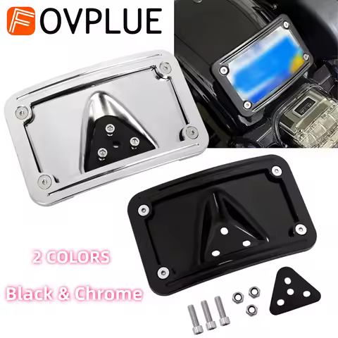 Motorcycle Curved License Plate Frame Mount Kit For Harley Softail Dyna Fat Boy Sportster 883 1200 Honda VTX1300R/S/T 1800R/S/T